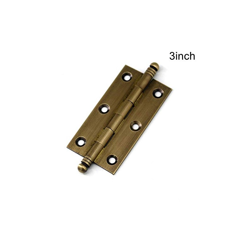 2Pack Decorative Antique Brass Kitchen Cabinet Hinges Bronze Furniture Cupboard
