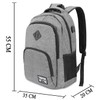 YAMTION Men's Women's Laptop Backpack with USB Charging Port for