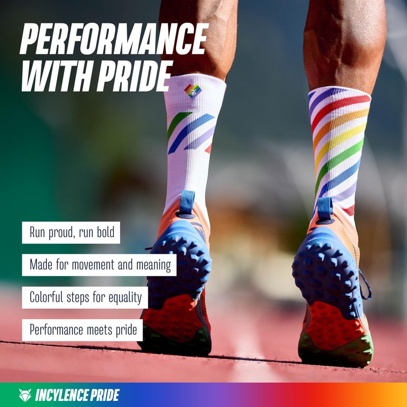 INCYLENCE Pride Running Socks for Men and Women, Breathable Running