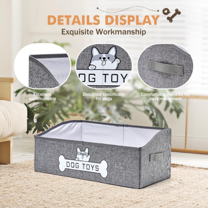 Mutiearo Dog Toy Basket, Specially Designed for Dog Toy Storage,