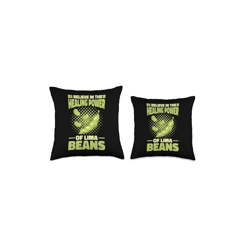 Lima Bean Funny Planting Vegetable Seeds Throw Pillow