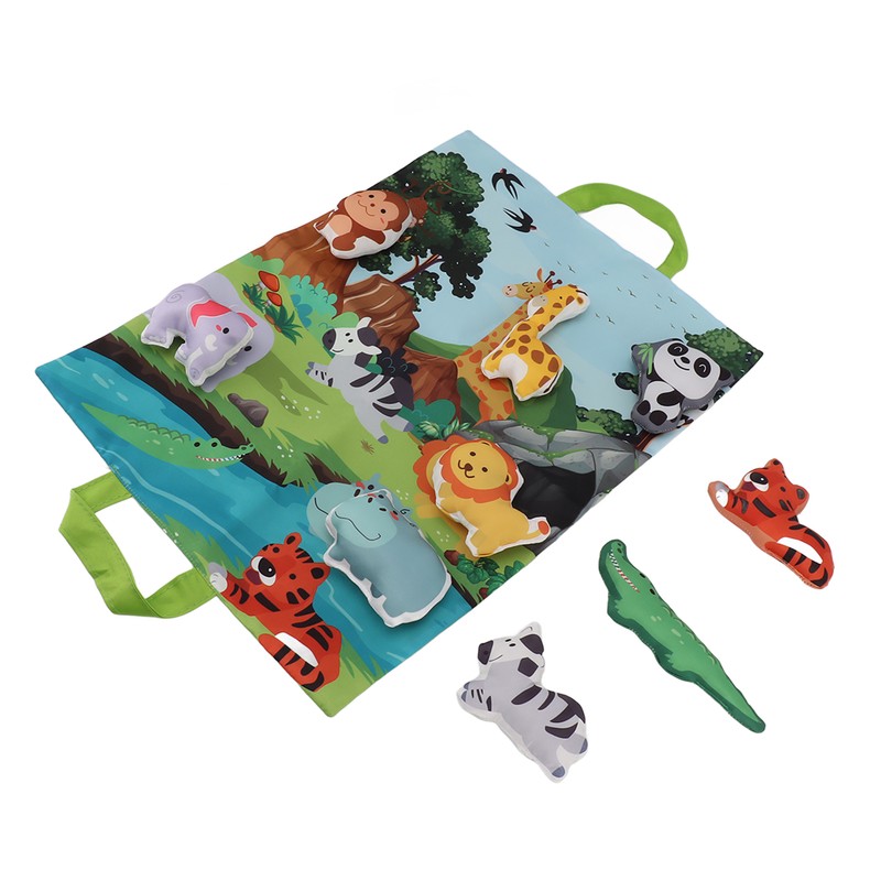 Baby Soft Toy Set with Play Mat Bright Color Sound