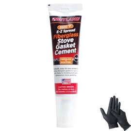 Rutland #78E E-Z Spread Fiberglass Stove Gasket Cement Fireproof Cement RUTLAND US Direct Import Products with GO Nitrile Gloves