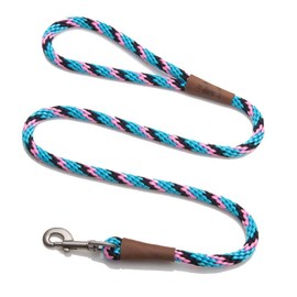 Mendota Pet Snap Leash - British-Style Braided Dog Lead, Made in The USA - Starbright, 1/2 in x 6 ft - for Large Breeds