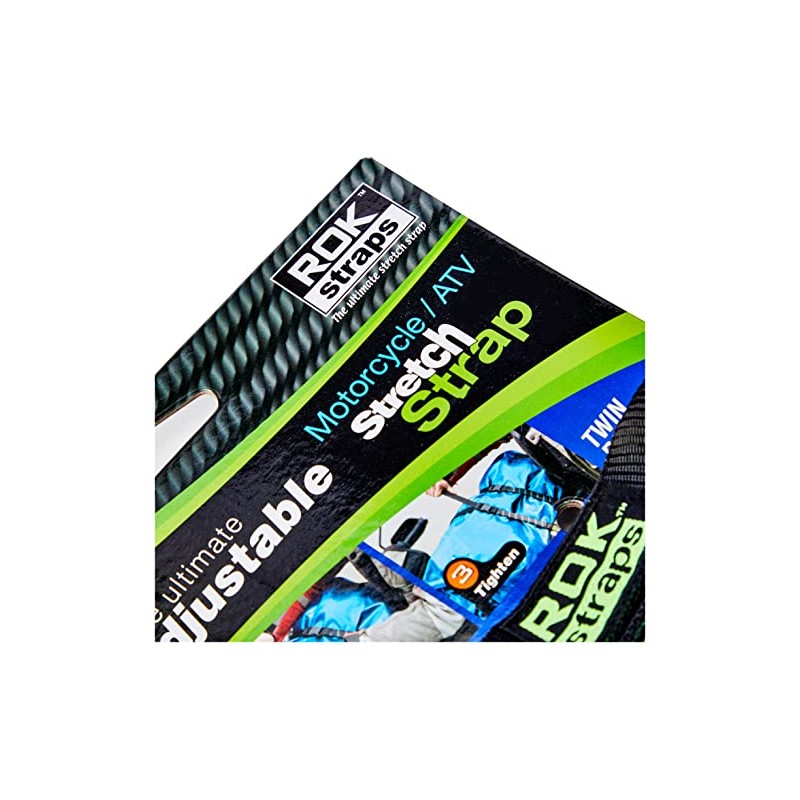 OXFORD ROK Straps HD 25mm Adj Black + Blue/Green ROK001