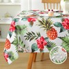 Honellaty Summer Tablecloth 60" x 84" Rectangle, Tropical Hawaiian Spill-Proof