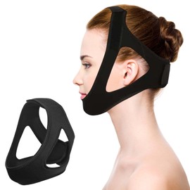 Anti Snoring Chin Strap Anti-Snoring Device Black Anti Snoring Chin Strap Anti Snoring Stopper Anti Snoring Stop Snoring Chin Strap Belt for Sleeping Flexible Breathable