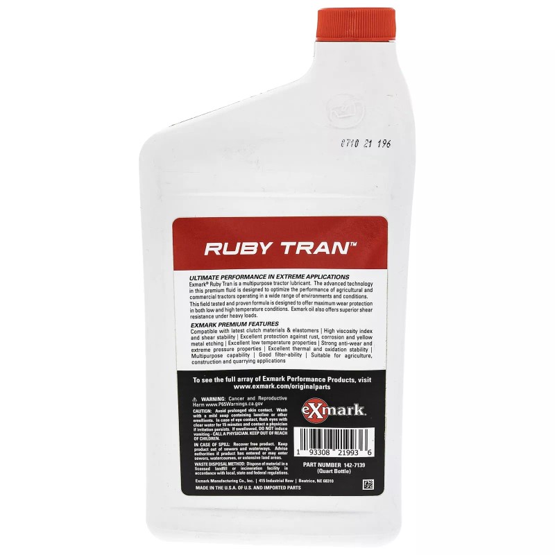 Exmark 142-7139 Ruby Transmission Oil