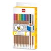 IQ LEGO Pack of 12 Colouring Pencils with Pencil Topper