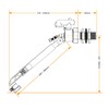 PlumbEZ Universal Side Entry Toilet Cistern Fill Valve with Adjustable