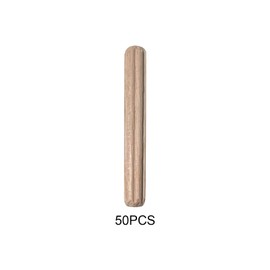 50Pcs Dowels Cabinet Drawer Round Dowels, Wooden Grooved Fluted Pins Furniture Craft Dowel Pins Rods (M6*50(50PCS))