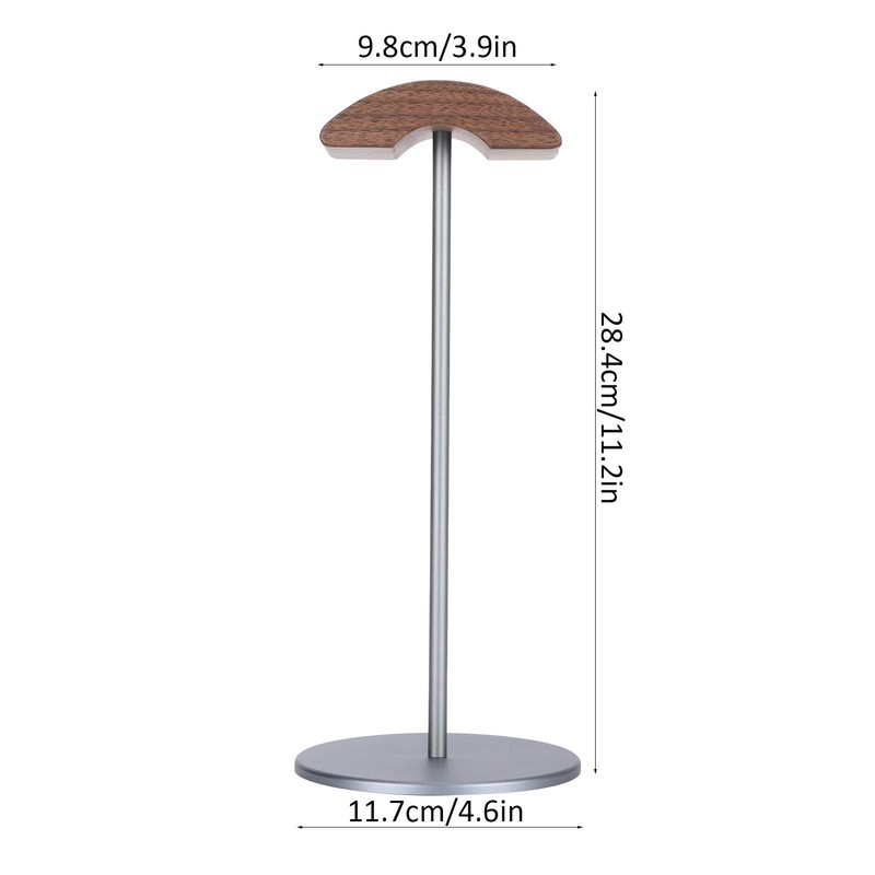 Cikonielf Headphone Stand Headphone Holder Walnut Wood Headphone Holder Aluminium