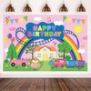Pig Theme Birthday Background Pink Pig Party Birthday Decoration for