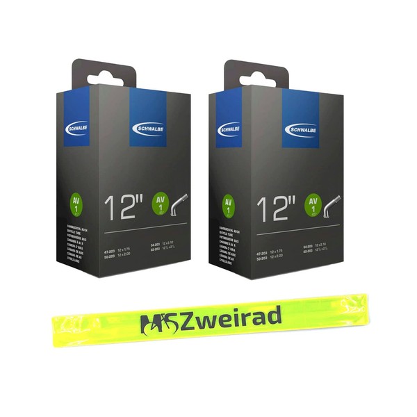 Schwalbe Inner Tube AV1 12 Inch ETRTO 47/62-203, Schrader Valve,