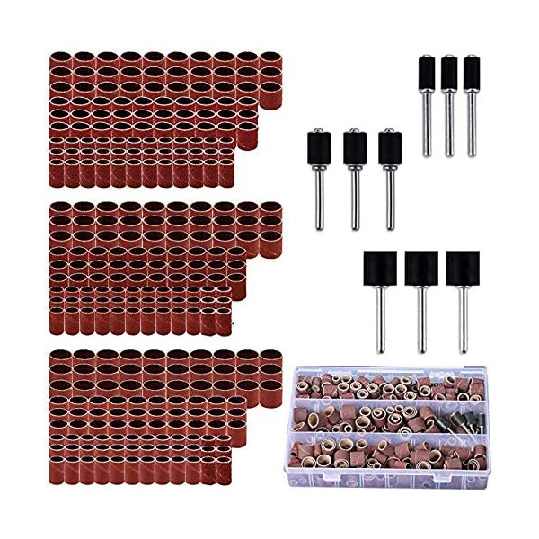 338pcs Sanding Drum Kit with Free Box fits Dremel Includes
