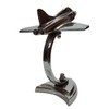 Ornate International Brass Antique Jet Plane On Stand, Table Top