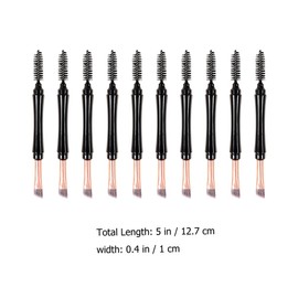 FOMIYES 10pcs Eyebrow Brush with Cover Brow Makeup Brush Eyelash Tool Duo Eyebrow Brush Beauty Kit Mini Tools Spoolie Eyelash Brush Girl Makeup Tools Artificial Fiber Coloring Brush Bevel