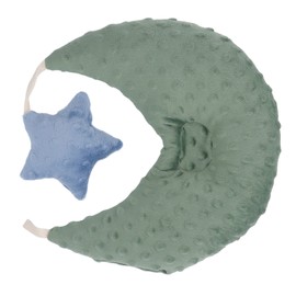 Baby Shaping Pillow Prevent Flat Head Comfortable Cotton Nursing Pillow for Infant Newborn Turquoise Green