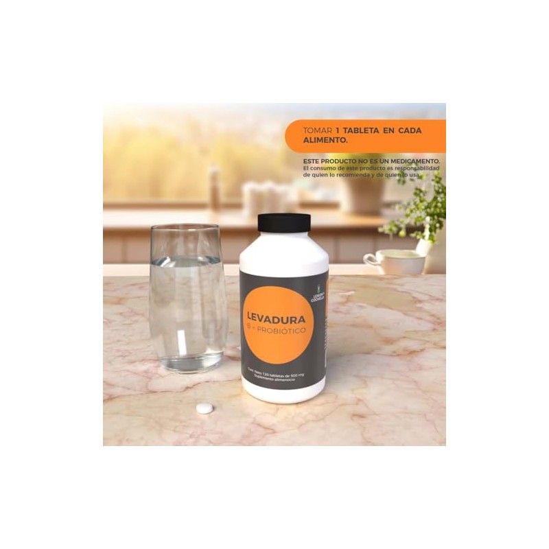 Levadura + B + Probioticos - Suplemento alimenticio 120 tabletas