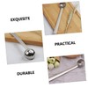 Mikinona 2pcs Stainless Steel Olive Spoon Slotted Cherry Strainer Serving