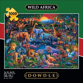 Buffalo Games - Eric Dowdle - Wild Africa - 1000 Piece Jigsaw Puzzle for Adults Challenging Puzzle Perfect for Game Nights - Finished Puzzle Size is 26.75 x 19.75