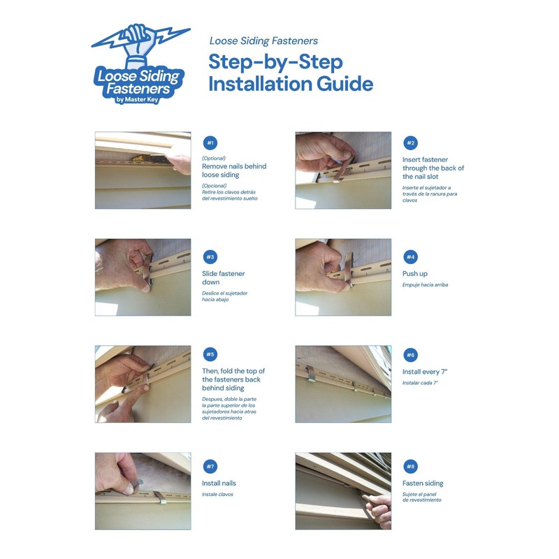 LOOSE SIDING FASTENERS Help Secure Loose Vinyl siding that Will
