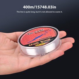 Fishing Line 400m – Clear Monofilament Fishing Wire, Strong & Durable Nylon Thread (0.5mm) for Hanging, Crafts & Angling