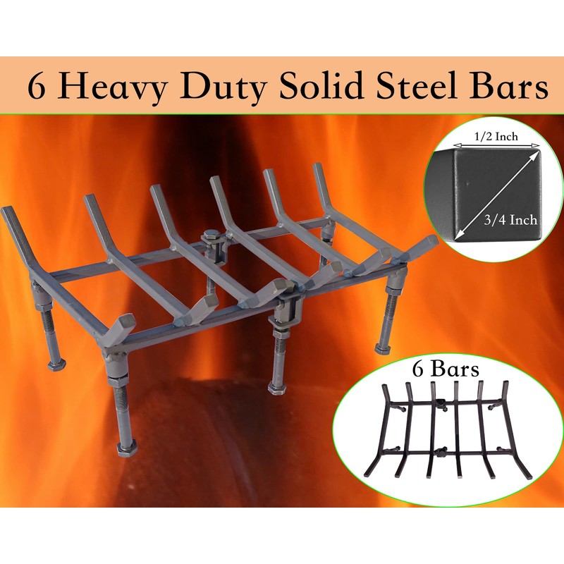 TAFIEDA Fireplace Log Holder. 18 Inches Heavy Duty Solid Steel