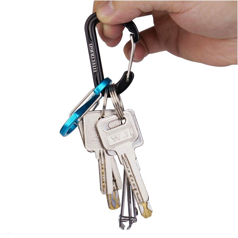 TITECOUGO Carabiner, Small, Multifunctional, Backpack, Trinket Case, Stylish, Aluminum, D-Ring,