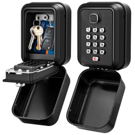 ENONEO Key Safe Outdoor Key Safe with Number Code Large Wall Mounted Key Box Outdoor Waterproof Key Save Weatherproof Key Box for Outdoor Home Car Office Garage School