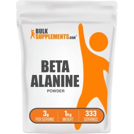 Bulk Supplements Beta Alanine Powder 3000Mg 2.2 Pound Nutritional Supplement For Active Lifest...