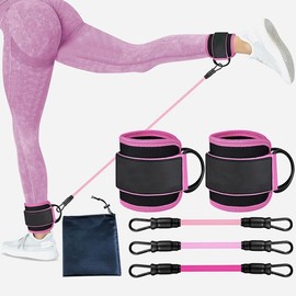 Ankle Resistance Bands, Ankle Bands for Training with Cuffs, Buttocks, Exercise Equipment, Butt Exercise, Fitness Equipment for Women and Men, Buttocks, Legs and Glutes, Home Fitness Workout