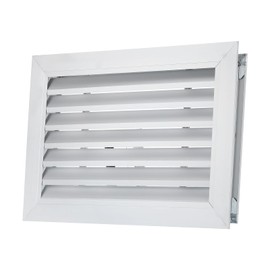 PATIKIL Door Air Vent Cover, 16 x 10 Inch, Aluminum Grille Ventilation Cover, Louvered with Mounting Screws, for Cabinet Wardrobe Door, Silver Tone