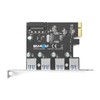 BRAINZAP PCI-Express 3.0 x1 4-Port USB 3.2 Gen1 / USB