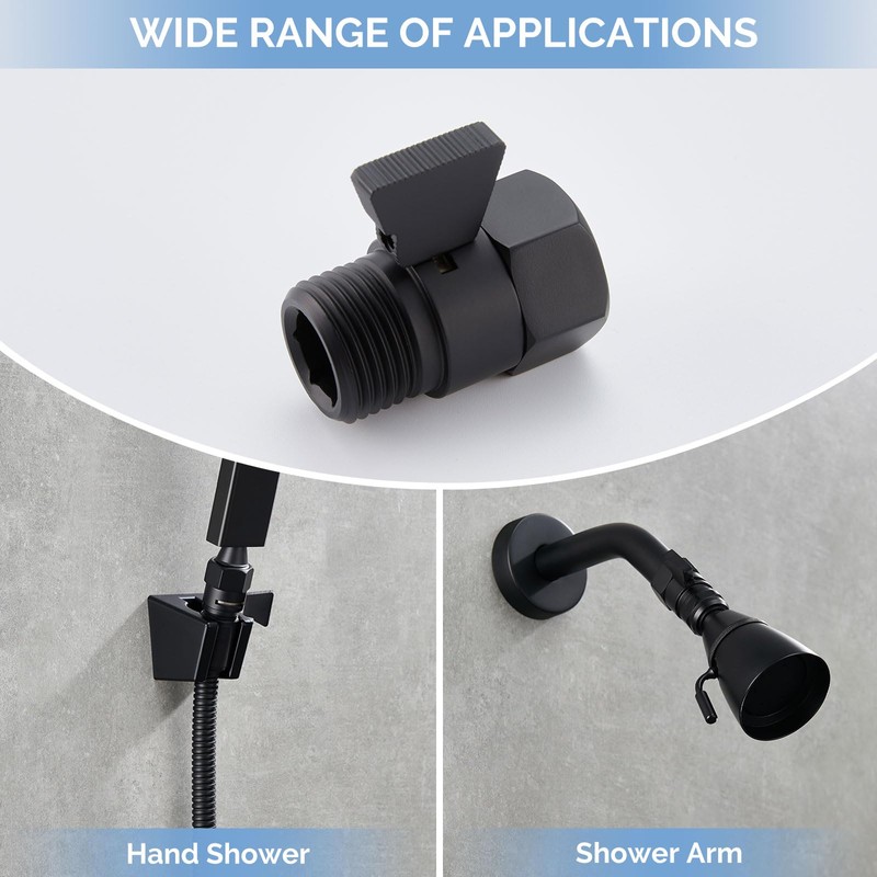 Angle Simple Shower Valve, Brass Water Flow Shut Off Valve