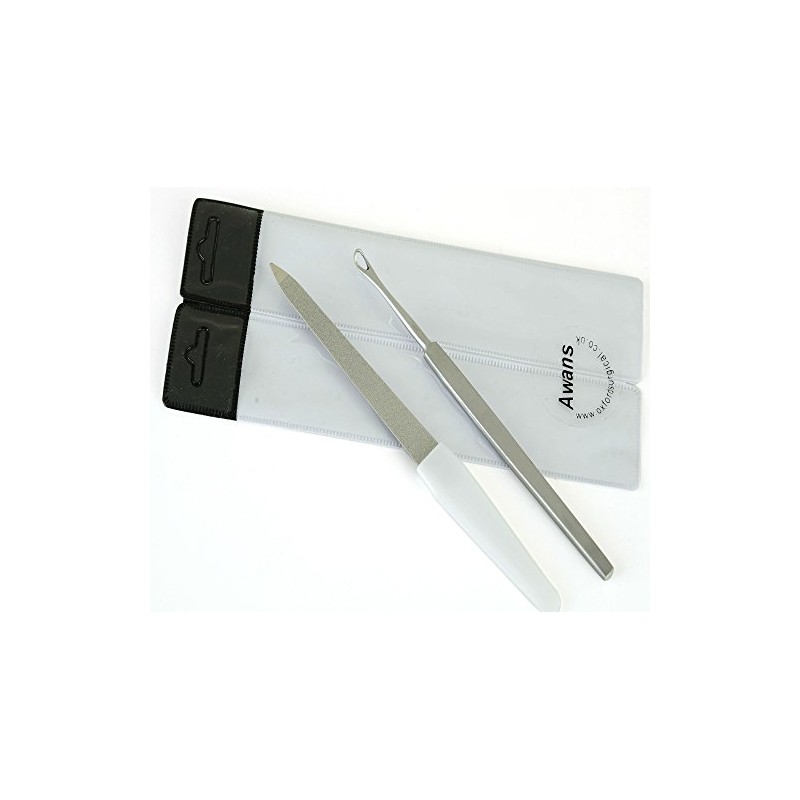 Earpick Wax Remover Stainless Steel, Nail File Set with Pouch