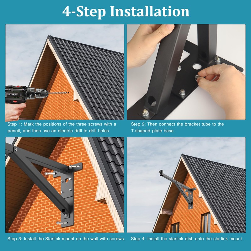 Starlink Gen 3 Mount Kit - Adjustable Range 13-26 in,