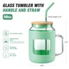 WINSA 50 oz Glass Water Bottles with Silicone Sleeve,Glass Tumbler