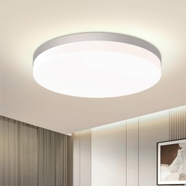 EASY EAGLE LED Ceiling Light, Flat, Round Ceiling Light, 4000 K, Neutral White, 36 W, 3600 LM, Modern Bathroom Lamp, Ceiling Lamp, Kitchen Lamp for Bathroom, Hallway, Bedroom, Balcony, Living Room,