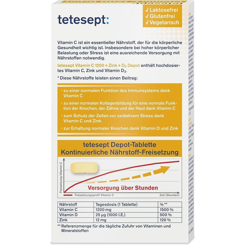 tetesept Vitamin C 1200 + Zinc + D3 - Dietary