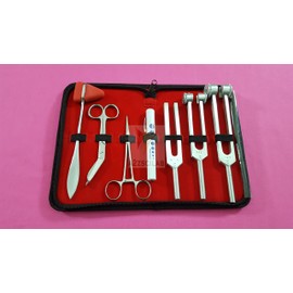 Set of 7 pcs Tuning Fork C128, C256, C512,+Bandage Scissors+Hemostat + Reflex Percussion Taylor Hammer + Penlight (A2ZSCILAB Brand)