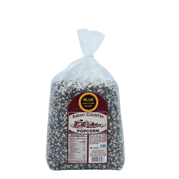 Amish Country Popcorn | 6 lbs Bag | Blue Popcorn Kernels | Old Fashioned, Non-GMO and Gluten Free (Blue - 6 lbs Bag)