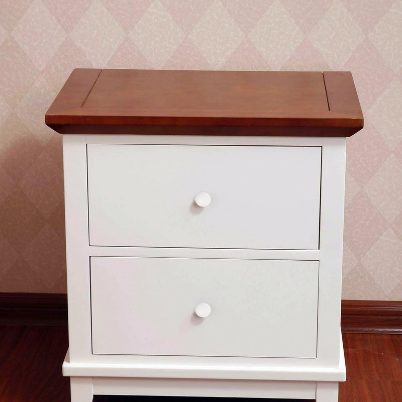 JUSTMAE 4 PCS Cabinet Knobs, Ceramic Round Mushroom Drawer Knobs