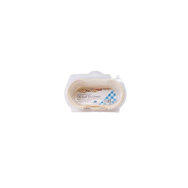 Essential Housewares FP1LOAF Pack of 40 Greaseproof 1lb Loaf Tin