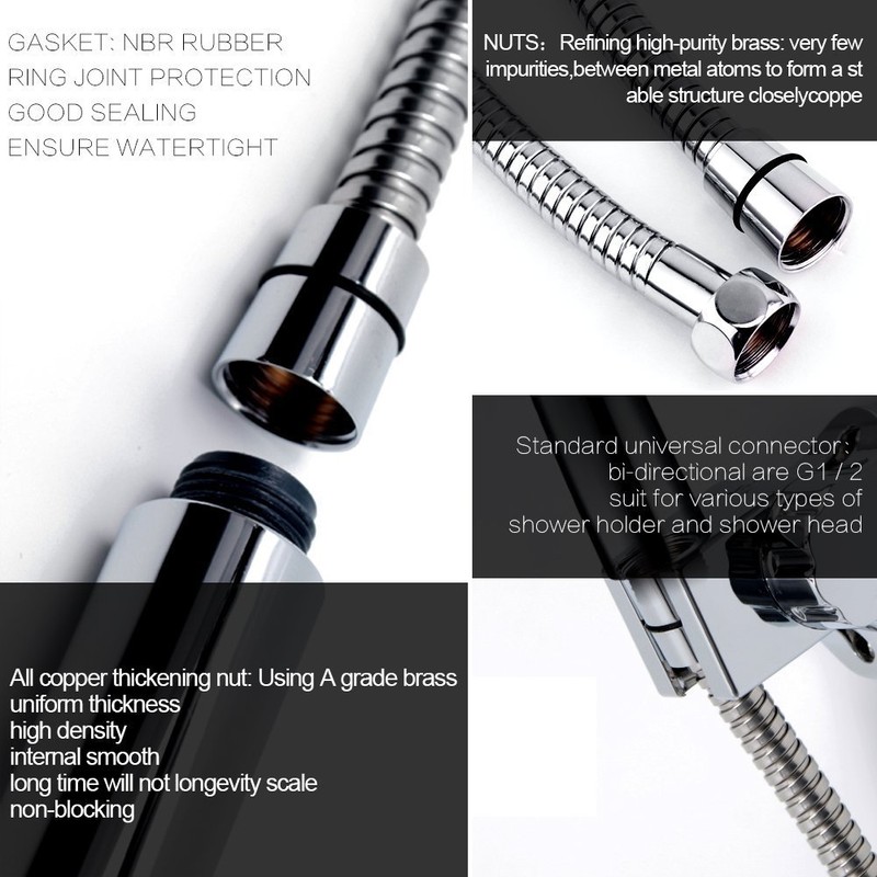 SR SUN RISE Flexible 304 Stainless Steel Replacement Shower Hose