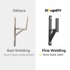 BougeRV Side Mount Trailer Ladder Rack, 4 Racks Heavy Duty