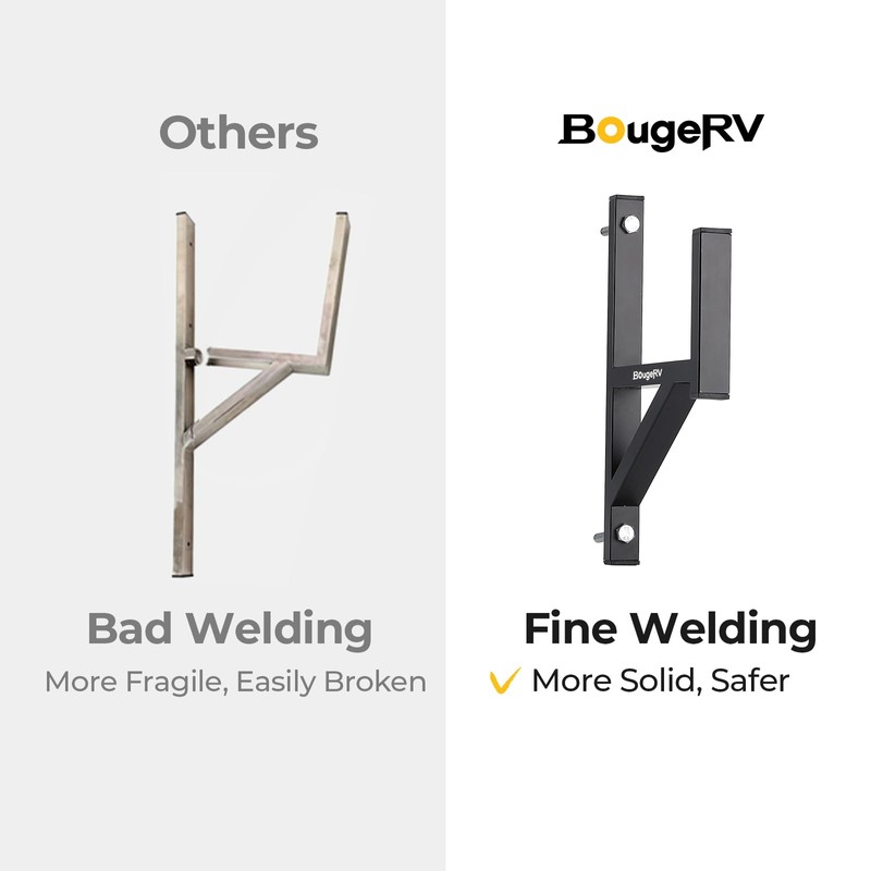 BougeRV Side Mount Trailer Ladder Rack, 4 Racks Heavy Duty