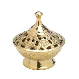Nklaus Incense Burner with Grid Brass – Handmade – Frankincense 2918