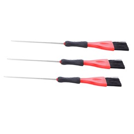 WOONEKY Hair Coloring Brush Set 3pcs Stainless Steel Tail Pin Brush Easy to Use for Salon or Home Hair Dyeing