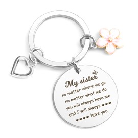 Valentines Gifts for Sister, Sister Gifts, Sister Birthday Gifts, Mothers Day Gifts for Sister, Sister Keyring, Best Sister Gift, Gifts for Sisters Adults, Special Sister Gifts, Sister Christmas Gifts